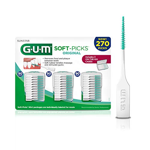 GUM - 6325A Soft-Picks Original Dental Picks, 270 računati & ortodontski vosak sa vitamina E i Aloe Vera