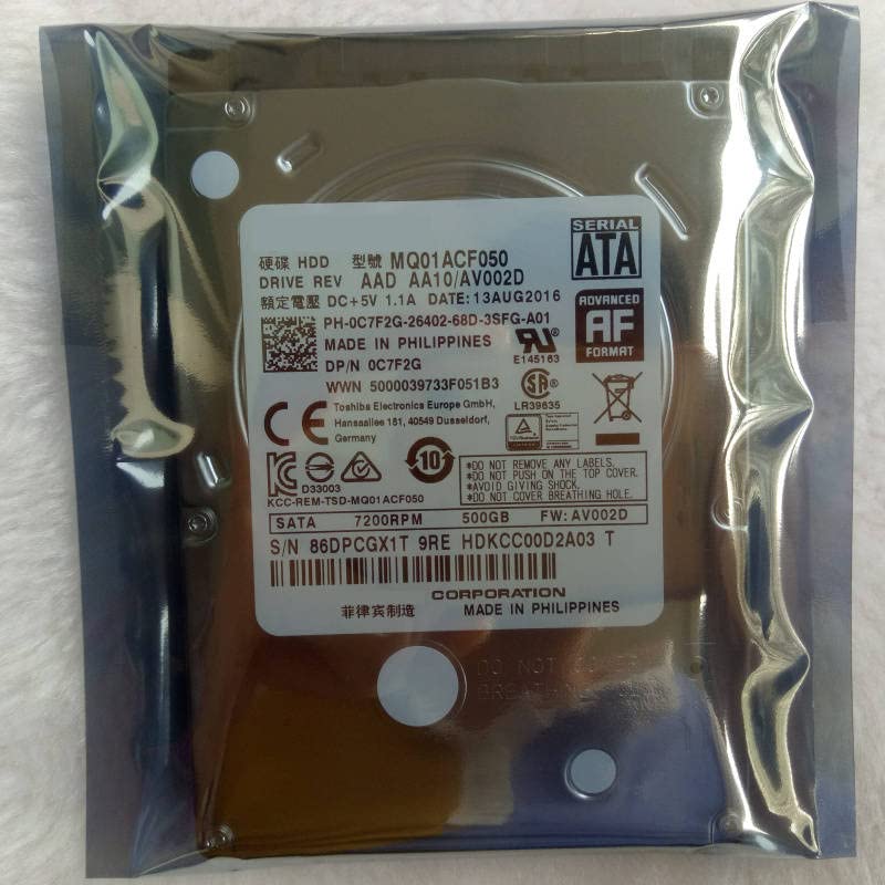 HDD za 500GB 2.5 SATA 6 Gb/s 16MB 7200RPM za interni Hard Disk za Laptop hard disk za MQ01ACF050