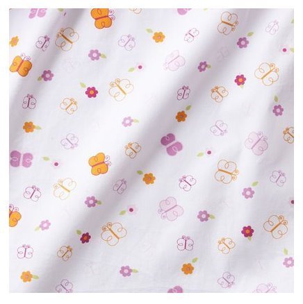 Tiddliwinks slatki Safari opremljeni čaršaf u bijeloj / ružičastoj boji