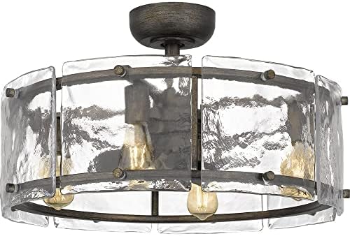 Quoizel tvrđava šarena Srebrna vlažna LED Fandelier plafonska lampa