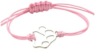 Fuqimanman2020 Puppy Dog Paw print narukvica ručno izrađene podesive žice pet Memorijalni poklon simpatije