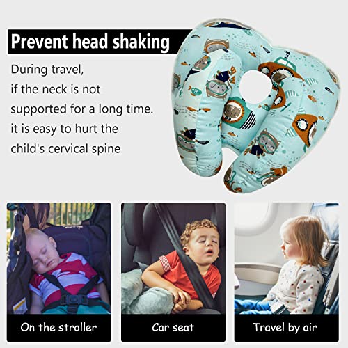 Podrška za dječju glavu, 2 u 1 u obliku banane Kapi za kolica i autosjedalica, toddler meka organska tkanina