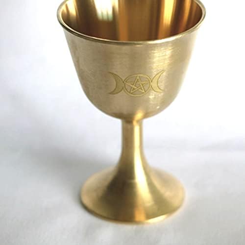 Doitool vintage Decor Metal Liquor Cup Buddha Water Offering Cup Vintage Brass Kings Royal kalež Cup Brass