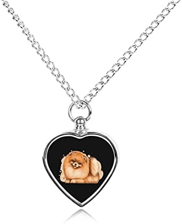 Pomeranski Erman Spitz ogrlica od pseće urne za pepeo personalizirana ogrlica Za srce pet kremacija nakit