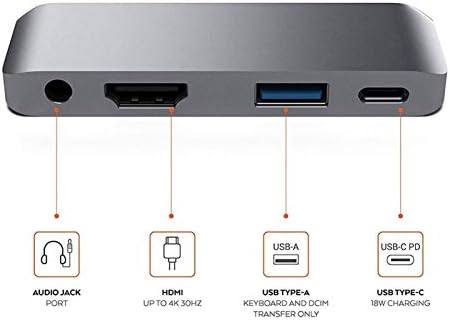 YI-YU Multi 5IN1 USB C Hub prijenosni Tip C Hub 7in1 USB SD TF čitač kartica adapteri USB C Splitter USB