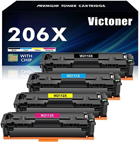 VICTONER 206x 206a Toner kertridži 4 pakovanja kompatibilna zamena za HP 206x 206a W2110X W2110A rad za