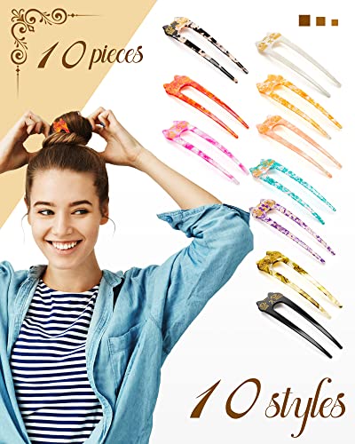 10 kom Francuska igla za kosu žene u obliku igle za kosu štapići za kosu za dugu kosu viljuške za mačju