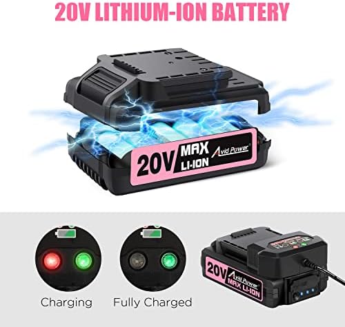 AVID POWER 20v MAX litijum lon Akumulatorski set bušilica sa 20v MAX litijum-jonskom punjivom baterijom
