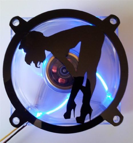 Inspirisan laserski dizajn prilagođeni akril seksi djevojka savijanje preko kompjuterskog ventilatora roštilj