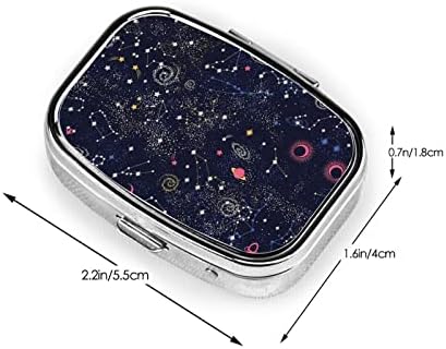 Zvijezde Constellation GALAXIJE prijenosni mini putnička kutija za dnevnu pilulu - podsjetnik kvadratnog
