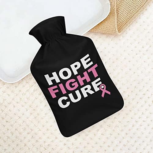 Ružičasta nada se borila od gume s karcinomom dojke vruće vode s poklopcem 1L ubrizgavanje boca za toplu