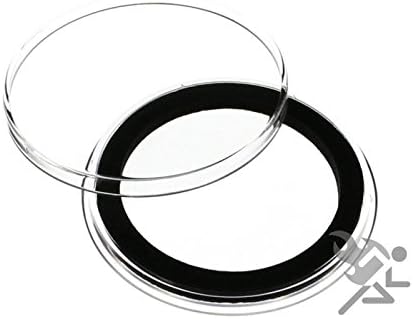 Onfireguy crni poklopac kapsula cijev & amp ;20 Air-Tite 38mm crni prsten novčić nosioci za 1oz srebrnih