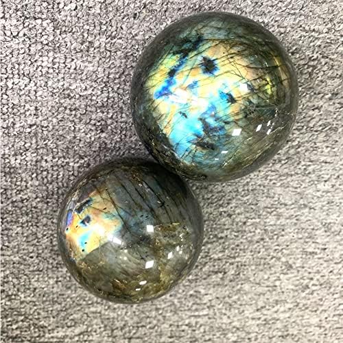 NP 60mm-70mm Prirodni kvarcni labradoritetni kuglica Energy Stone Rainbow i Blue Labradoritet Dekoracija