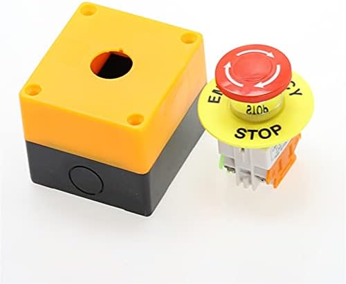 Gead 1pcs Shell crveni Znak dugme Gumb Switch DPST gljive dugme za zaustavljanje hitne pomoći AC 660V 10A