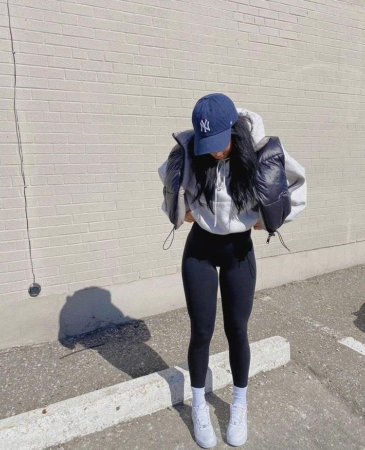 QYQ ženski visoki struk 9/10 gamaše meke tanke hlače za kontrolu trbuha za trčanje biciklističkih joga vježbanja