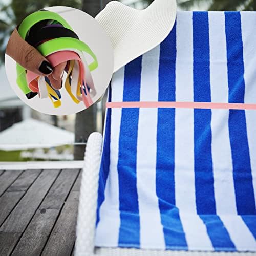 Cenbee ručnike za ručnike na plaži - 12 pakovanja Gumeni elastični trake Silikonske ručnike za ručnik za