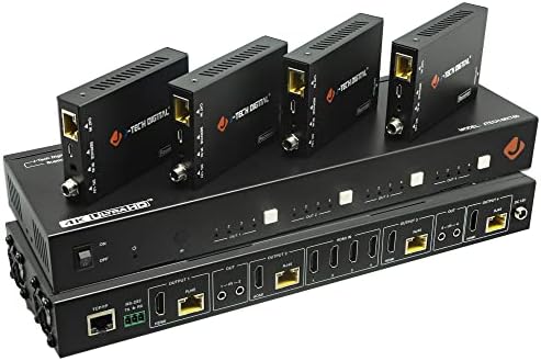 HDMI 2.0 4x4 Matrix Switch Switcher Extender HDCP 2.2 4K 60Hz 4: 4: 4 HDR sa 4 PoC prijemnika preko jednog
