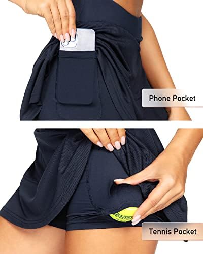 Queenieke Atletic Skorts Lightweight suknje za tenis sa džepovima za kratke hlače koji rade golf skrot za
