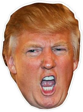 Boldergraphx 1094 Donald Trump Face izrezao je naljepnicu 3,6 x 5