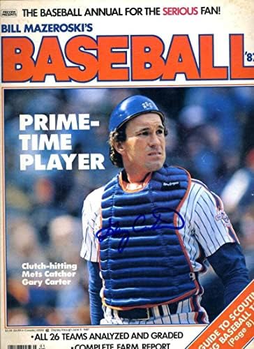 Gary Carter PSA DNK Coa potpisao 1987 Bejzbol Magazin autogram-Autogramirani MLB časopisi