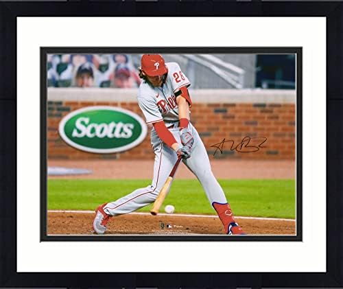 Uokvirena Alec Bohm Philadelphia Phillies AUTOGREMENT 16 x 20 udara fotografija - autogramirane MLB fotografije