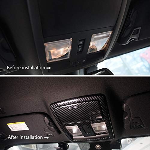 Jstotrim Carbon Fiber krovno svjetlo za čitanje Lamp Cover Trim Kit za Dodge Challenger 2011+