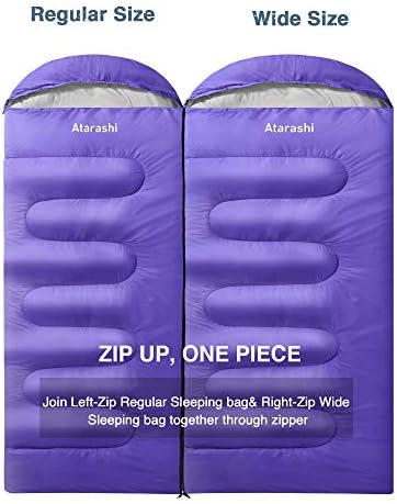 Atarashi kampiranje vrećice za spavanje - 4 sezone za odrasle, svjetlost, toplo, izuzetno s kompresijom