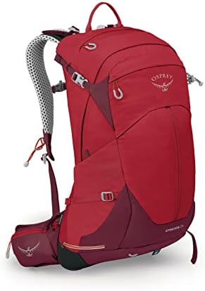 Osprey Stratos 24L muški ruksak za planinarenje, Poinsettia Red, O / S