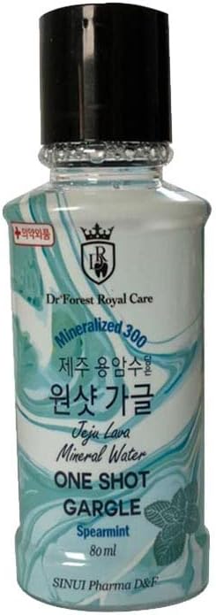 Dr. šuma Royal Care Jeju voda jedan hitac za ispiranje usta & tečnost za ispiranje usta 2.7 Oz Spearmint