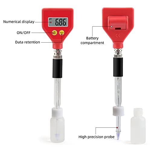 RCYAGO pH metar sa Ph elektrodom i baterijama, pH Tester za vodu mlijeko sir tlo hrane