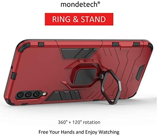 Mondetech za Samsung Galaxy A50s/A50 kućište sa zaštitom ekrana, tanka zaštita od pada sa postoljem za prsten,