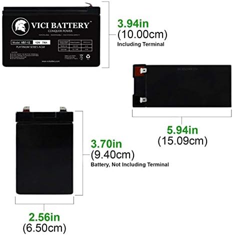 Vici baterija VB7-12 - 12V 7Ah 2 Pack SLA punjiva baterija za sigurnosne sisteme marke marke