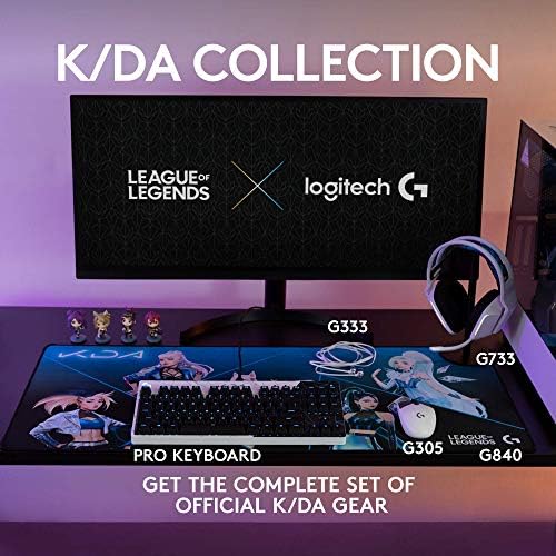 Logitech G305 K/Da Lightspeed bežični miš za igre-zvanični League of Legends KDA gaming Gear - Hero 12,000 DPI, 6 programabilnih dugmadi, 250h trajanje baterije, kompatibilno sa PC i Mac računarom