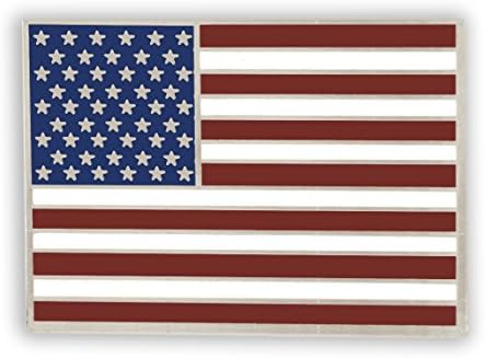 Forge pribadača za rever američke zastave ponosno izrađena u SAD-posrebreni pravougaonik