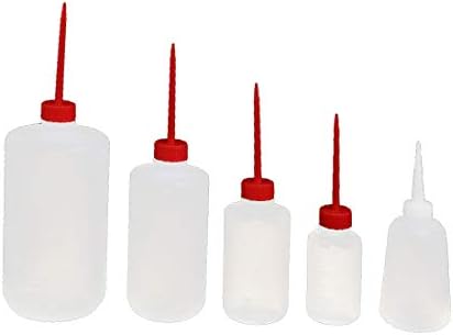 X-DREE Plastic Straight Red kljun Squeeze industrijski set za flašu ulja za Doziranje 5 u 1 (Novi Lon0167