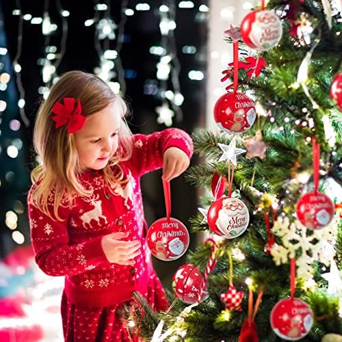 O svemiru Božić Bauble - božićno drvo ukras 6.5 cm / 2.5 inčni Božić viseći dekor Limeni tanjir candy Jar