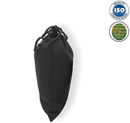 ecogreentextiles pamučne torbe sa vezicama - torbe za višekratnu upotrebu proizvode Crne