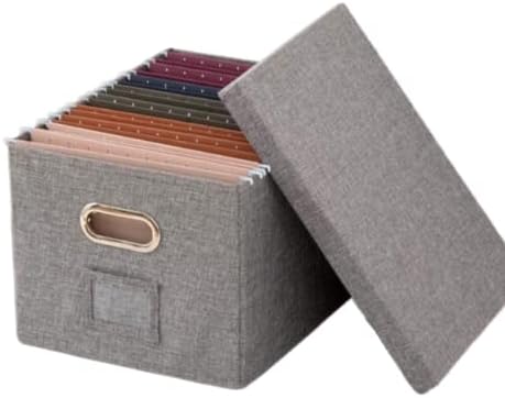 Sklopiva kutija za pohranu datoteka organizator sa poklopcem [1-Pack] dekorativna posteljina arhiviranje