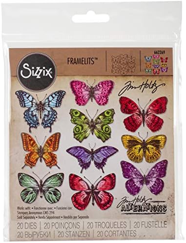 Sizzix Die Set, Flotter by Tim Holtz, 20 paketa, više boja, obrada jednim veličinama, višebojni