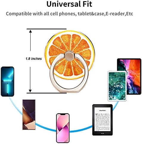 TACOMEGE držač telefona prsten koštac voće narandžasta, prst prsten stalak za mobilni telefon Tablet