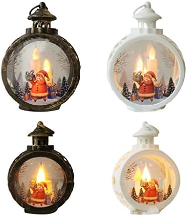 Tehnički Božić Santa Claus viseća lampa LED svijeća Antikna noćna lampa dekor Božićna svjetla za fenjere