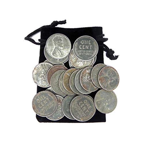 1943 - Set od 20 čeličnih penija cirkulirao je stanje sa 5 besplatnih bonusa i crne baršunaste poklon torbe