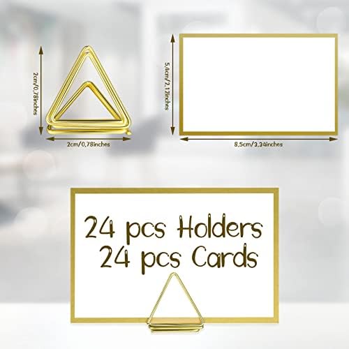 24 komada tablice Trokut tablice držač kartice Čvrsta držač kartice sa 24 komada prekrasne kartice za pratnju