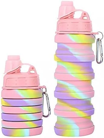 Trusmile silikonska bočica za piće za djecu proširiva boca za vodu za teretanu za djevojčice, dječake –