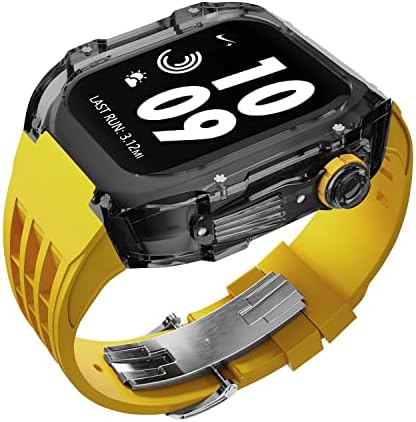 CGKE luksuzni prozirni sat za mod, za Apple Watch Set modifikacije 45 mm 44 mm, za iWatch seriju 8 45mm
