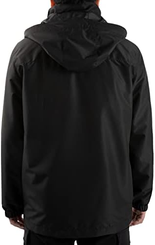 Anaysn Muška kišna jakna Lagana vodootporna s džepovima na kapuljaču i patentnim zatvaračem na otvorenom