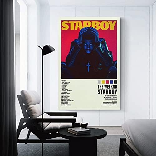 The Weeknd Poster Starboy Poster album Cover posteri za sobu estetska platna zidna umjetnička spavaća soba