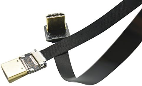 Trajni crni 50cm FPV HDMI kabl Standardni HDMI muški sučelje za standardno HDMI muško sučelje 90 stupnjeva
