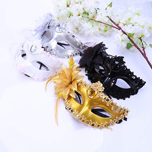 Prettyzoom 12 kom Masquerade ples šminka Prop maskarada poluocite Halloween New Venecijan