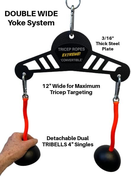 TRIBELLS Lpgmuscle Tri-Bells visokotehnološki triceps kablovi 4 duplo Široki